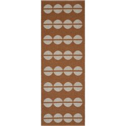 HORREDSMATTAN Outdoor-Teppich Bastian Rot Polyester/Kunststoff 70 cm 400 cm - Farbe: Rust - Material: Phthalatfreies PVC 90%, Polyester 10% -