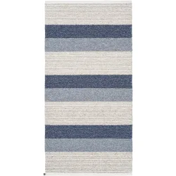 HORREDSMATTAN Teppich Myra Blau Baumwolle/Polyester 70 cm 260 cm - Farbe: blue - Material: Mischgewebe - Teppich
