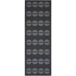 HORREDSMATTAN Outdoor-Teppich Bastian Grau Polyester/Kunststoff 70 cm 450 cm - Farbe: graphite - Material: Phthalatfreies PVC 90%, Polyester 10% -