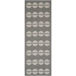 HORREDSMATTAN Outdoor-Teppich Bastian Beige/Grau Polyester/Kunststoff 70 cm 150 cm - Farbe: Greige - Material: Phthalatfreies PVC 90%, Polyester 10% -