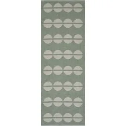 HORREDSMATTAN Outdoor-Teppich Bastian Grün Polyester/Kunststoff 70 cm 300 cm - Farbe: green - Material: Phthalatfreies PVC 90%, Polyester 10% -