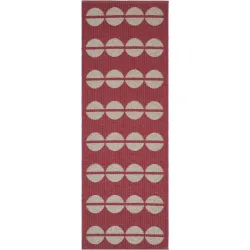 HORREDSMATTAN Outdoor-Teppich Bastian Rot Polyester/Kunststoff 70 cm 150 cm - Material: Phthalatfreies PVC 90%, Polyester 10% - Outdoor-Teppich