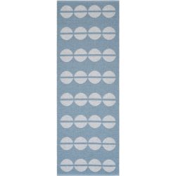 HORREDSMATTAN Outdoor-Teppich Bastian Blau Polyester/Kunststoff 70 cm 350 cm - Farbe: blue - Material: Phthalatfreies PVC 90%, Polyester 10% -