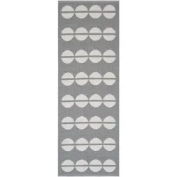 HORREDSMATTAN Outdoor-Teppich Bastian Grau Polyester/Kunststoff 70 cm 100 cm - Farbe: Grey - Material: Phthalatfreies PVC 90%, Polyester 10% -