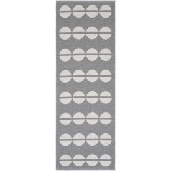 HORREDSMATTAN Outdoor-Teppich Bastian Grau Polyester/Kunststoff 70 cm 150 cm - Farbe: Grey - Material: Phthalatfreies PVC 90%, Polyester 10% -