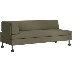 SWISS PLUS Bettsofa Bed for Living Doppio Grün Stoff 205 cm 165 cm Rollbar - Farbe: olive - Möbel Konfigurator: Traummöbel individuell zusammenstellen