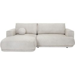 Ecksofa Divo Beige Stoff 270 cm 170 cm Verstellbare Lehne - Ecksofa