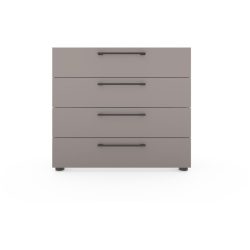 Kommode Window Braun/Grau Holz 81.2 cm 45 cm - Farbe: taupe - Material: Holzwerkstoff - Kommode