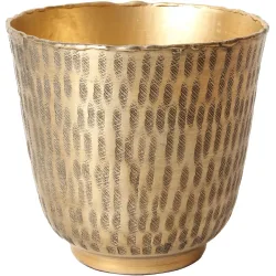 Übertopf Modern Bohemian Gold Aluminium 14 cm - Übertopf
