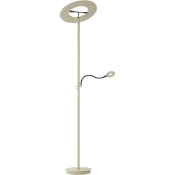 Stehlampe Monza Beige Aluminium/Eisen 39 cm 180 cm - Farbe: sand - LED - Lichtfarbe: Extra warmweiss - Stehlampe- LED Energiesparlampe