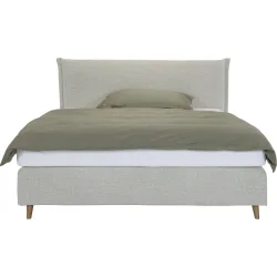 Boxspringbett Sørensen Beige Stoff 180 x 200 cm - Möbel Konfigurator: Traummöbel individuell zusammenstellen - Boxspringbett