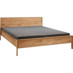 Bett Yarnell Braun Holz 200 x 220 cm - Farbe: eiche - Bett