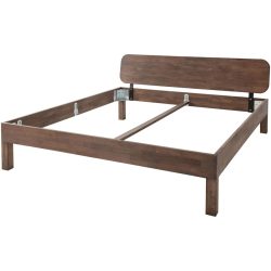 Bett Cyrill Braun Holz 200 x 200 cm - Farbe: buche - Bett