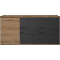 Sideboard Otello Braun Holz 47 cm 87 cm - Farbe: eiche - Material: Holzwerkstoff - Sideboard