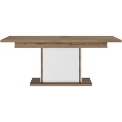 Tisch Otello Braun/Schwarz Holz 90 cm Ausziehbar - Farbe: eiche/schwarz - Material: Holzwerkstoff - Tisch