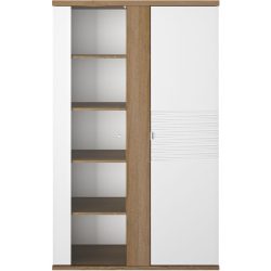 Vitrine Otello Braun/Weiss Holzwerkstoff 45 cm 178 cm 110 cm - Farbe: eiche/weiss - Vitrine