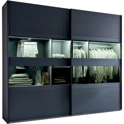 Kleiderschrank Enero Grau Holzwerkstoff 270 cm 65 cm 208 cm - Farbe: graphit - Kleiderschrank