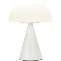 Tischlampe Corana Weiss Glas/Metall 20 cm 27 cm - LED - Lichtfarbe: Extra warmweiss - Helles Neutralweiss - Material: Metall/Glas - Tischlampe- LED