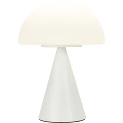 Tischlampe Corana Weiss Glas/Metall 20 cm 27 cm - LED - Lichtfarbe: Extra warmweiss - Helles Neutralweiss - Material: Metall/Glas - Tischlampe- LED