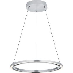 Pendellampe Makka Silber Aluminium 60 cm 150 cm - Farbe: Aluminium eloxiert - LED - Lichtfarbe: Extra warmweiss - Helles Neutralweiss - Pendellampe-