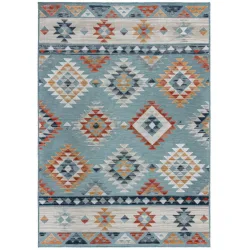Outdoor-Teppich Acord hellblau Anderes Muster Polypropylen 120 x 170 cm - Outdoor-Teppich