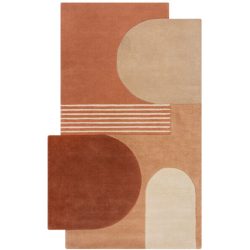 Teppich Loza Braun Wolle 200 cm 290 cm - Farbe: Terracotta - Teppich