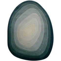 Teppich Moos Cyan Wolle 200 cm 290 cm - Farbe: teal - Teppich