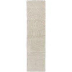 Teppich Hibachi Beige Wolle 60 cm 230 cm - Farbe: Natural - Teppich