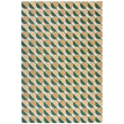 Teppich Folklore Beige/Grün Polyester/Kunststoff 155 cm 230 cm - Material: Acryl/Polyester - Teppich