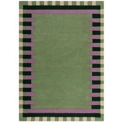 Teppich Skandy Grün/Lila Wolle 160 cm 230 cm - Farbe: lila/grün - Teppich