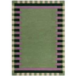 Teppich Skandy Grün/Lila Wolle 160 cm 230 cm - Farbe: lila/grün - Teppich