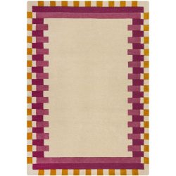 Teppich Skandy Braun/Rosa Wolle 200 cm 290 cm - Teppich