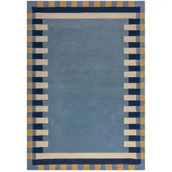 Teppich Skandy Blau/Gelb Wolle 200 cm 290 cm - Teppich