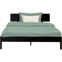 Bett Josh Schwarz Holz 180 x 200 cm - Material: Kiefer - Bett