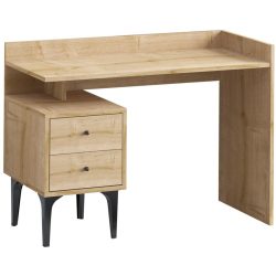 Schreibtisch Yemek Braun Holzwerkstoff 105 cm - Farbe: eiche - Material: Melamin - Schreibtisch