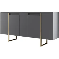 Konsole Yemek Grau Holzwerkstoff 40 cm - Farbe: anthrazit - Material: 100% Melaminbeschichtete Spanplatte - Konsole