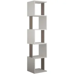 Bücherregal Yemek Weiss Holzwerkstoff/Kunststoff 75 cm 18 cm - Material: Melaninbeschichtete Mischholz (Spanplatte) - Bücherregal