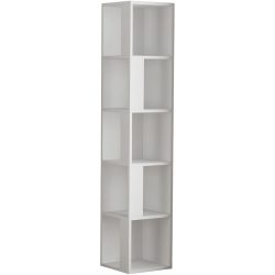 Bücherregal Yemek Weiss Holzwerkstoff/Kunststoff 172 cm 12 cm - Material: Melaninbeschichtete Mischholz (Spanplatte) - Bücherregal