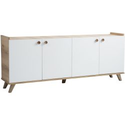Konsole Yemek Braun Holzwerkstoff 188 cm - Farbe: eiche - Material: 100% melaminharzbeschichtete Spanplatte - Konsole