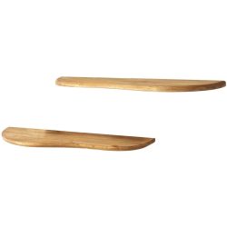 Wandregal Yemek Braun Holz 100 cm 3 cm - Farbe: eiche - Material: Massivholz - Wandregal