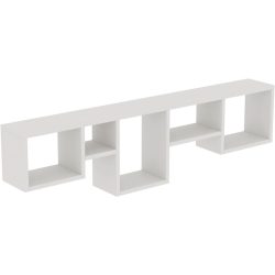 Wandregal Yemek Weiss Kunststoff/Holz 32 cm 120 cm - Material: Melamin - Wandregal