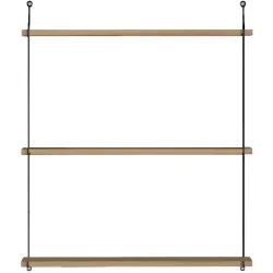 Wandregal Yemek Braun Kunststoff/Holz 85 cm 72 cm - Farbe: Walnuss - Material: Melamin - Wandregal