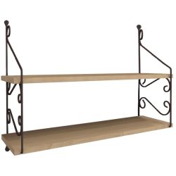 Wandregal Yemek Braun Kunststoff/Holz 51 cm 72 cm - Farbe: eiche - Material: Melamin - Wandregal