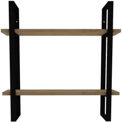 Wandregal Yemek Braun Kunststoff/Holz 70 cm 70 cm - Farbe: eiche - Material: Melamin - Wandregal