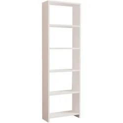 Bücherregal Yemek Weiss Holzwerkstoff/Kunststoff 170 cm 8 cm - Material: Melaninbeschichtete Mischholz (Spanplatte) - Bücherregal