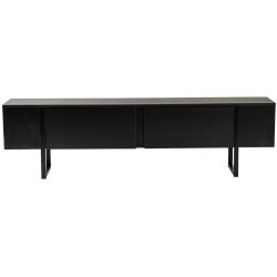 TV-Möbel Yasam Schwarz Holzwerkstoff 38 cm 13 cm 188 cm - Material: 100% Melaminbeschichtete Spanplatte - TV-Möbel