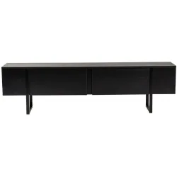 TV-Möbel Yasam Schwarz Holzwerkstoff 38 cm 13 cm 188 cm - Material: 100% Melaminbeschichtete Spanplatte - TV-Möbel