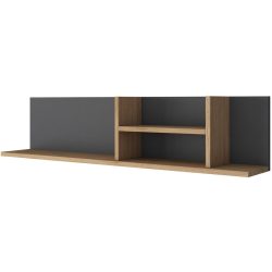 Wandregal Yemek Braun Kunststoff/Holz 25 cm 120 cm - Farbe: Walnuss - Material: Melamin - Wandregal