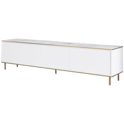 TV-Möbel Yasam Weiss Holzwerkstoff 190 cm 10 cm 40 cm - Material: Melaminbeschichtete Spanplatte - TV-Möbel