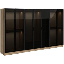 Kleiderschrank Uyumak Grau Holzwerkstoff 315 cm 52 cm 210 cm - Farbe: Rauch - Material: Melamin - Kleiderschrank